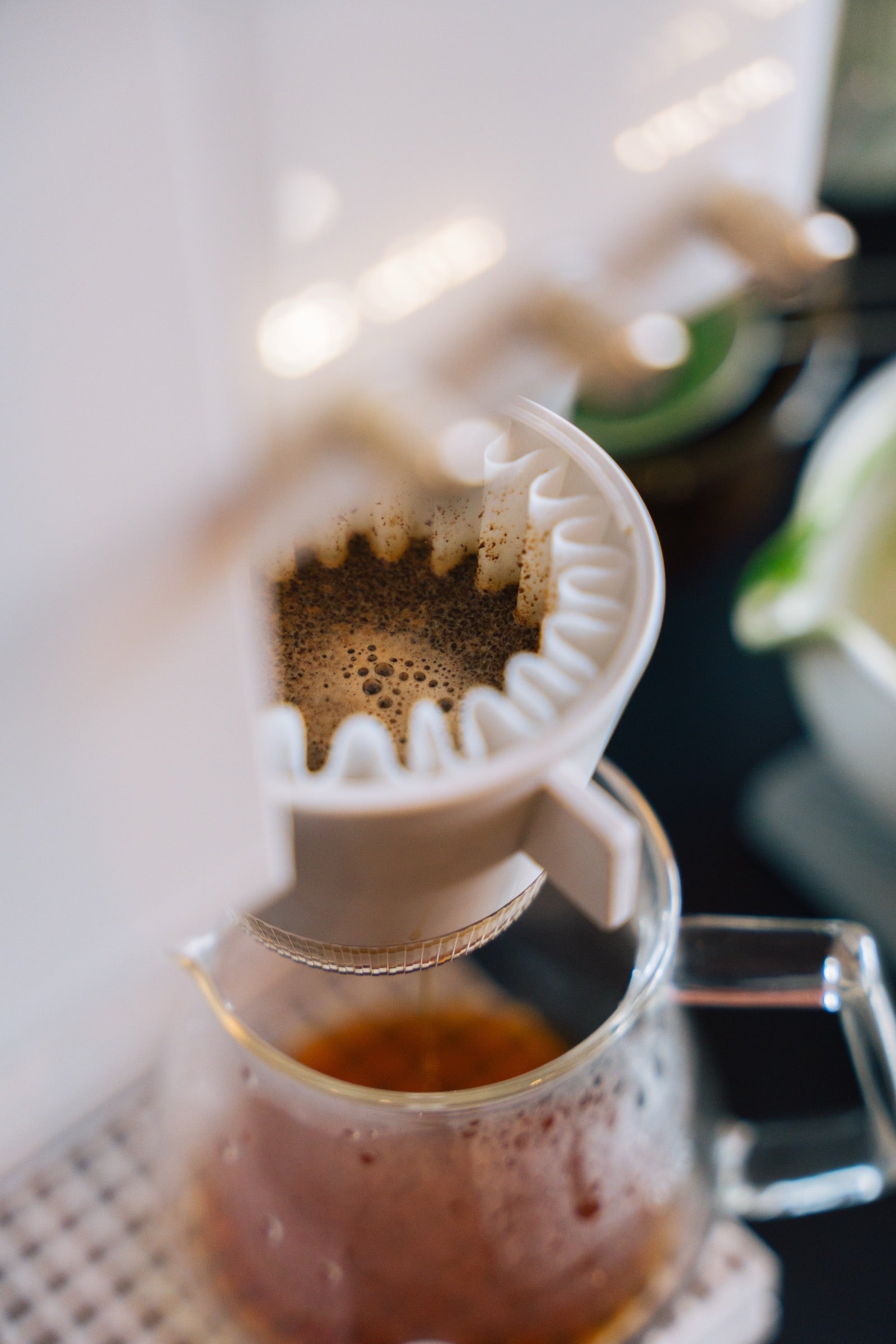 Pour-over coffee brewing