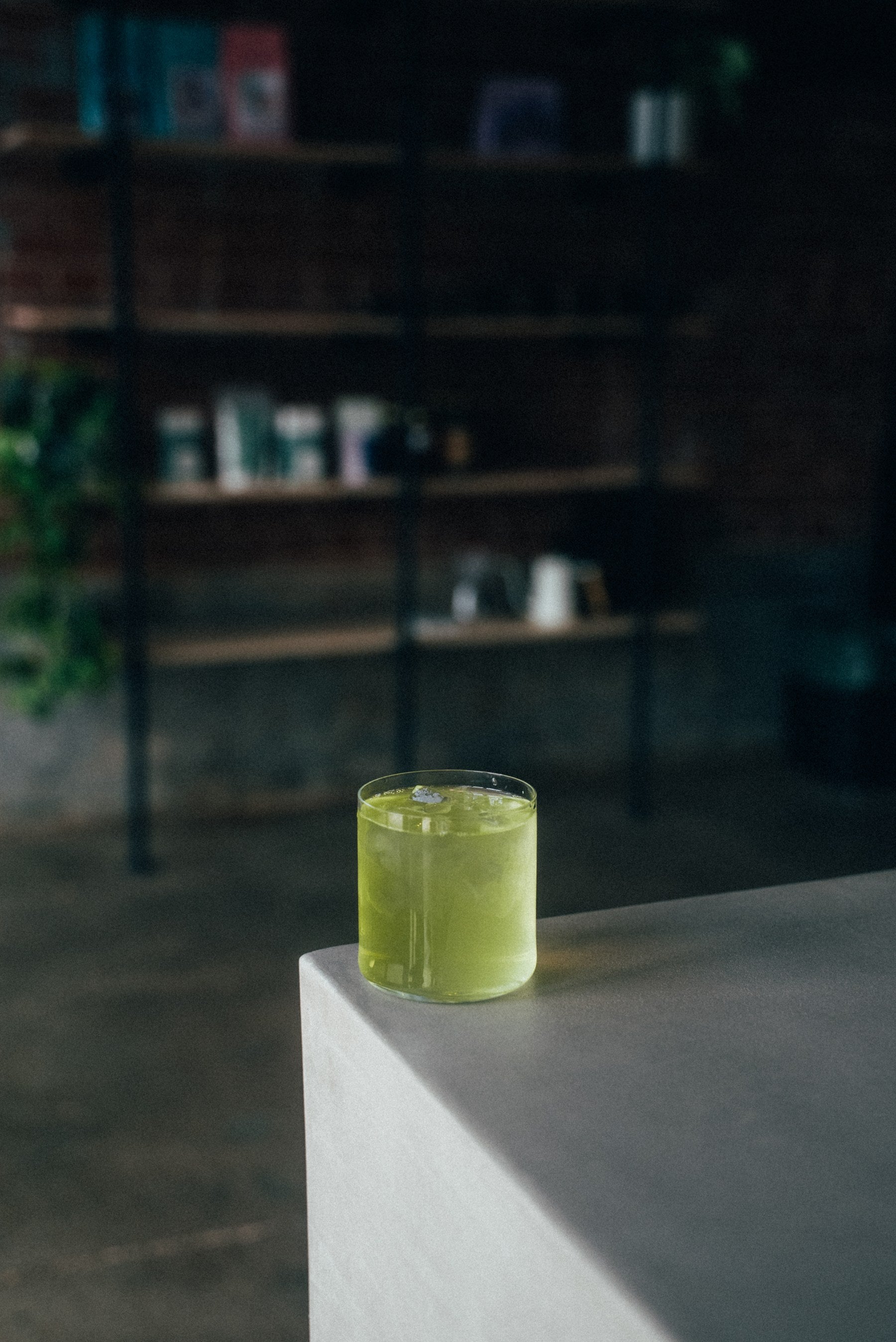 Iced mizudashi sencha on the bar